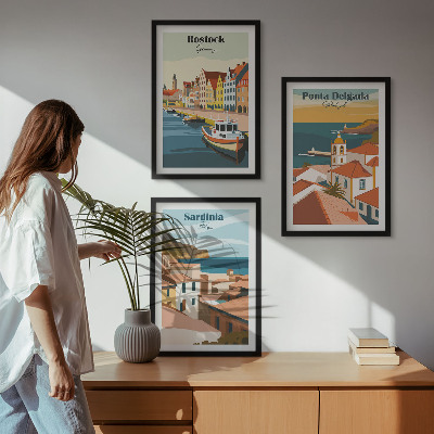 Triptih u okviru Pogledi na europske obalne gradove