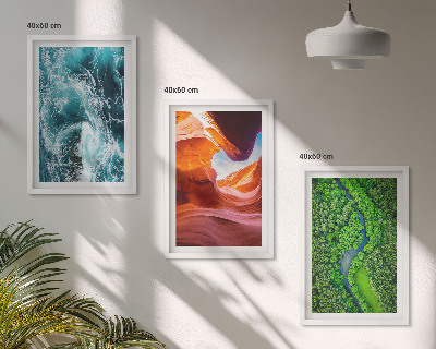 Zidna galerija Kanjon kretanja vode zelena šuma