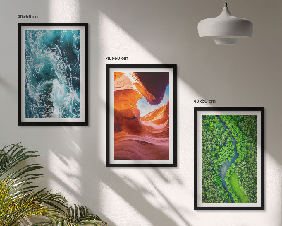 Zidna galerija Kanjon kretanja vode zelena šuma