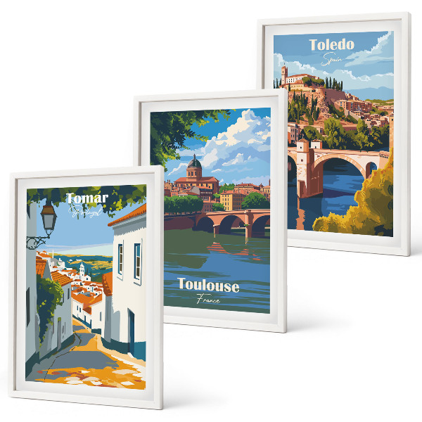 Zidna galerija Retro gradska grafika