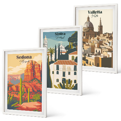 Zidna galerija Pogledi Sedona Sintra Valletta retro