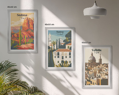 Zidna galerija Pogledi Sedona Sintra Valletta retro