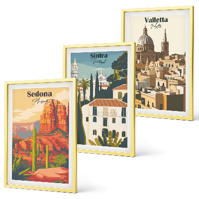 Zidna galerija Pogledi Sedona Sintra Valletta retro