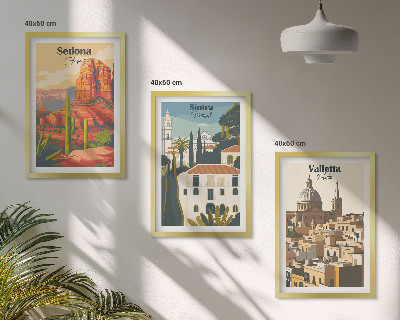 Zidna galerija Pogledi Sedona Sintra Valletta retro