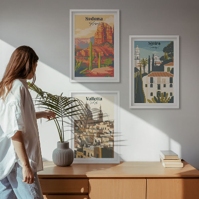 Zidna galerija Pogledi Sedona Sintra Valletta retro