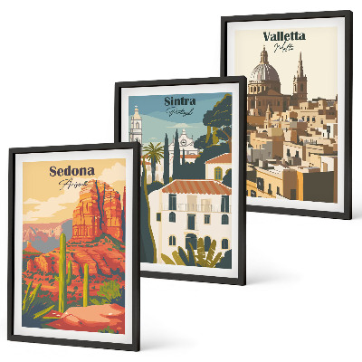 Zidna galerija Pogledi Sedona Sintra Valletta retro