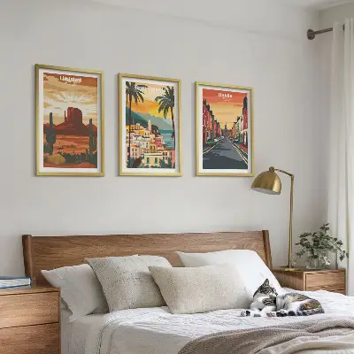 Krajolici prirodnih gradova set od 3 slike u okviru