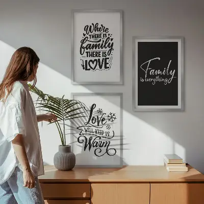 Zidna galerija obitelj, ljubav, toplina i dom
