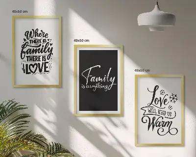 Zidna galerija obitelj, ljubav, toplina i dom