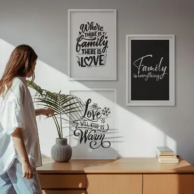 Zidna galerija obitelj, ljubav, toplina i dom