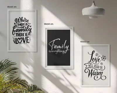 Zidna galerija obitelj, ljubav, toplina i dom