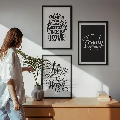 Zidna galerija obitelj, ljubav, toplina i dom