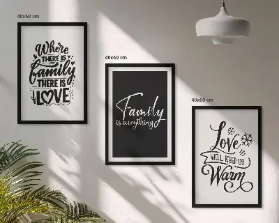 Zidna galerija obitelj, ljubav, toplina i dom