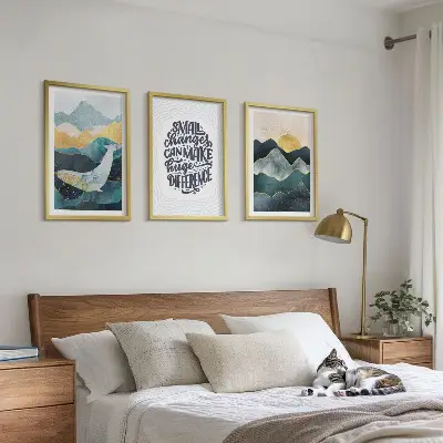 Set 3 slike Inspiracija apstraktnim planinama u okviru