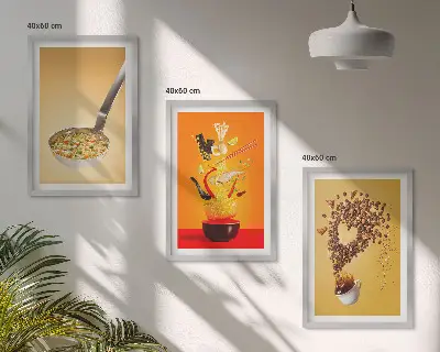 Zidna galerija tematski motivi hrane za kuhinju