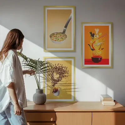 Zidna galerija tematski motivi hrane za kuhinju
