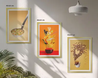 Zidna galerija tematski motivi hrane za kuhinju