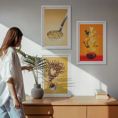 Zidna galerija tematski motivi hrane za kuhinju