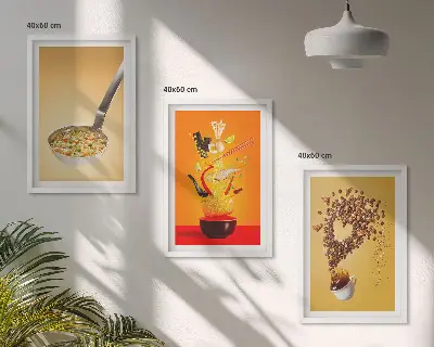 Zidna galerija tematski motivi hrane za kuhinju