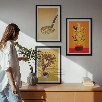 Zidna galerija tematski motivi hrane za kuhinju