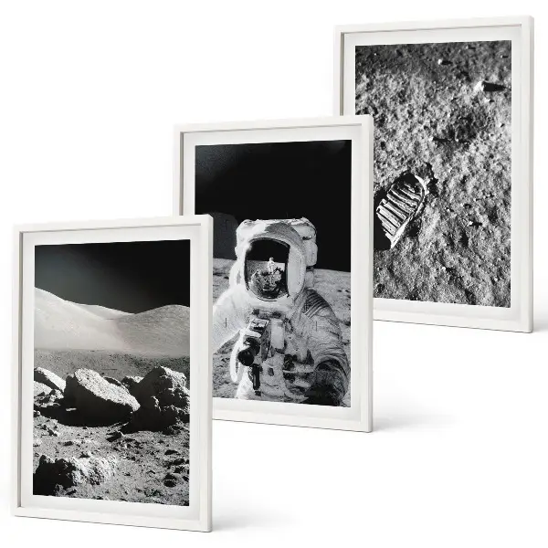 NASA-ine fotografije astronauta s Mjeseca triptih u okviru