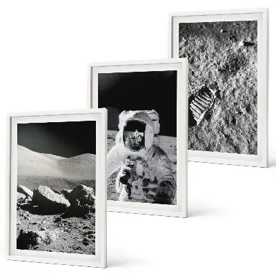 NASA-ine fotografije astronauta s Mjeseca triptih u okviru