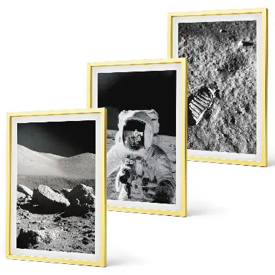 NASA-ine fotografije astronauta s Mjeseca triptih u okviru