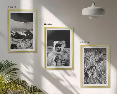 NASA-ine fotografije astronauta s Mjeseca triptih u okviru