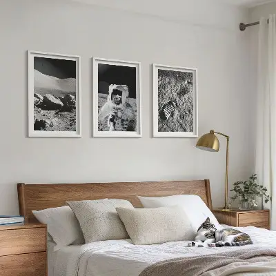 NASA-ine fotografije astronauta s Mjeseca triptih u okviru