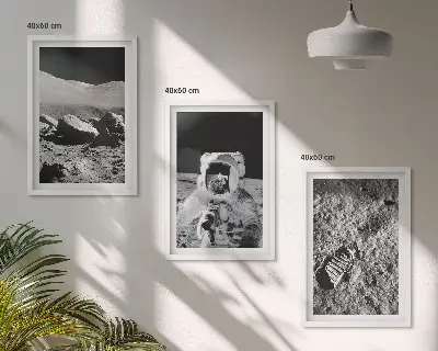 NASA-ine fotografije astronauta s Mjeseca triptih u okviru