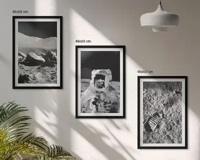 NASA-ine fotografije astronauta s Mjeseca triptih u okviru