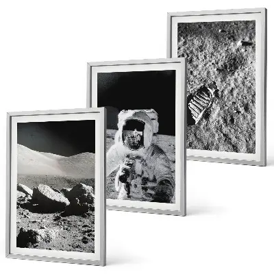 NASA-ine fotografije astronauta s Mjeseca triptih u okviru