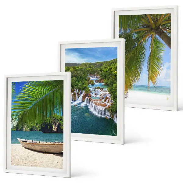 Zidna galerija plaža, brod, slapovi i palme