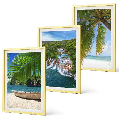 Zidna galerija plaža, brod, slapovi i palme