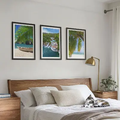 Zidna galerija plaža, brod, slapovi i palme