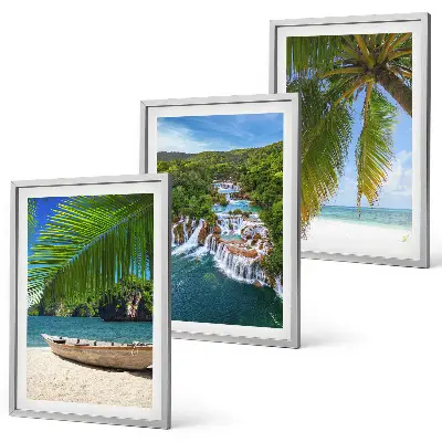 Zidna galerija plaža, brod, slapovi i palme