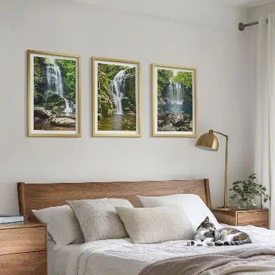 Zelena okolina slapova triptih u okviru