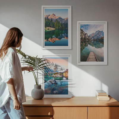 Zidna galerija Odraz u šumi planinskih jezera