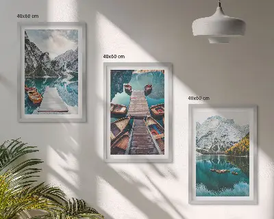 Zidna galerija jezero, mostovi i planine
