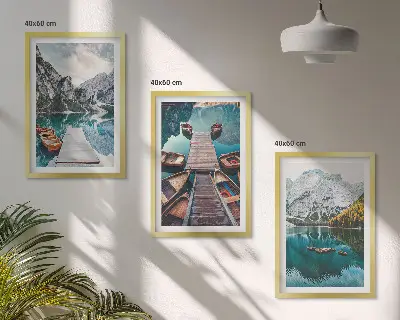 Zidna galerija jezero, mostovi i planine