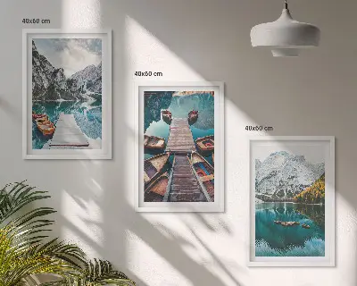 Zidna galerija jezero, mostovi i planine