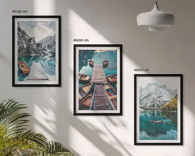 Zidna galerija jezero, mostovi i planine