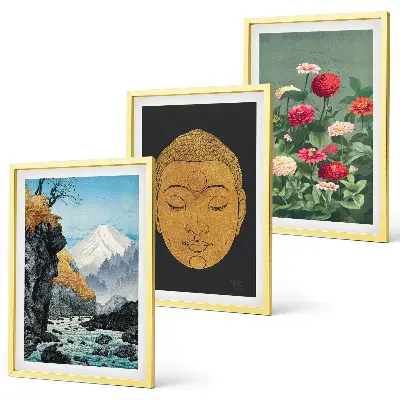 Japanska priroda i japanska kultura set od 3 slike u okviru
