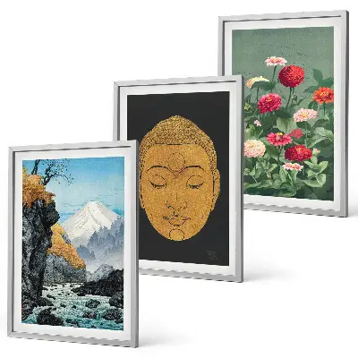 Japanska priroda i japanska kultura set od 3 slike u okviru