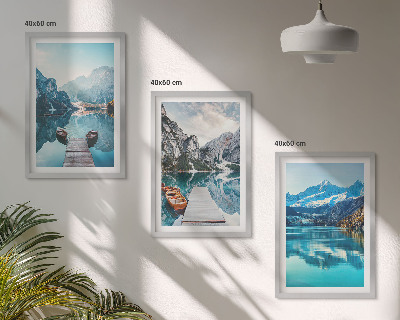 Zidna galerija Odrazi čamaca na planinskim jezerima