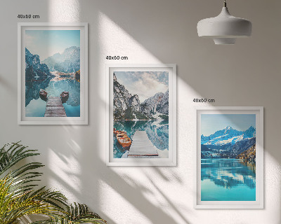 Zidna galerija Odrazi čamaca na planinskim jezerima