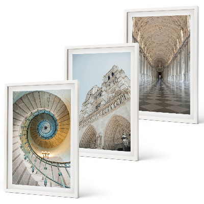 Set 3 slike u okviru Spiralno stubište pročelja katedrale