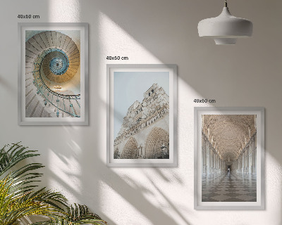 Set 3 slike u okviru Spiralno stubište pročelja katedrale