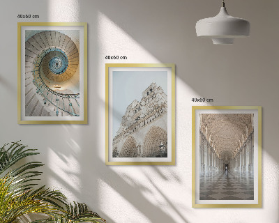 Set 3 slike u okviru Spiralno stubište pročelja katedrale