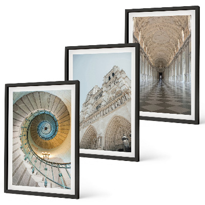 Set 3 slike u okviru Spiralno stubište pročelja katedrale
